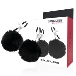 DARKNESS - NIPPLE CLAMPS WITH POM POMS 1 2